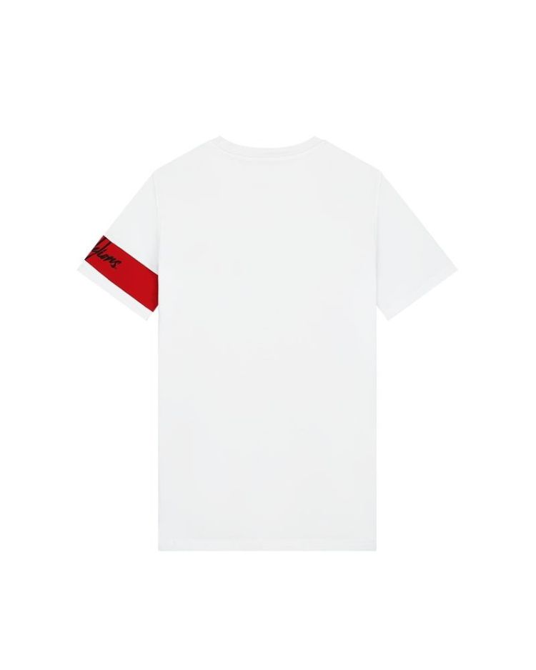 Malelions T-shirt Wit heren (MEN CAPTAIN T-SHIRT - MM1-HS24-01.WHITE/RED) - GL Sport (Sluis)