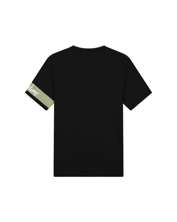 Malelions T-shirt Zwart heren (MEN CAPTAIN T-SHIRT - MM3-SS24-06.BLK/GREEN) - GL Sport (Sluis)