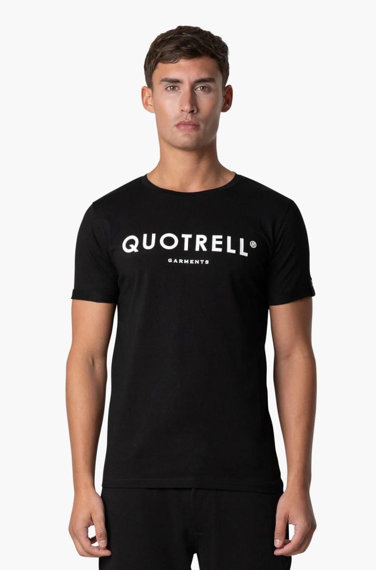 Quotrell T-shirt Zwart/Wit heren (BASIC GARMENTS T-SHIRT - TH99545.BLK/WHT ) - GL Sport (Sluis)