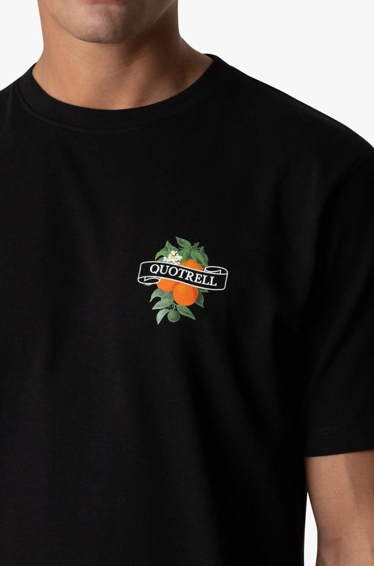 Quotrell T-shirt Zwart heren (MINEOLA T-SHIRT - TH99798.BLK/WHT) - GL Sport (Sluis)