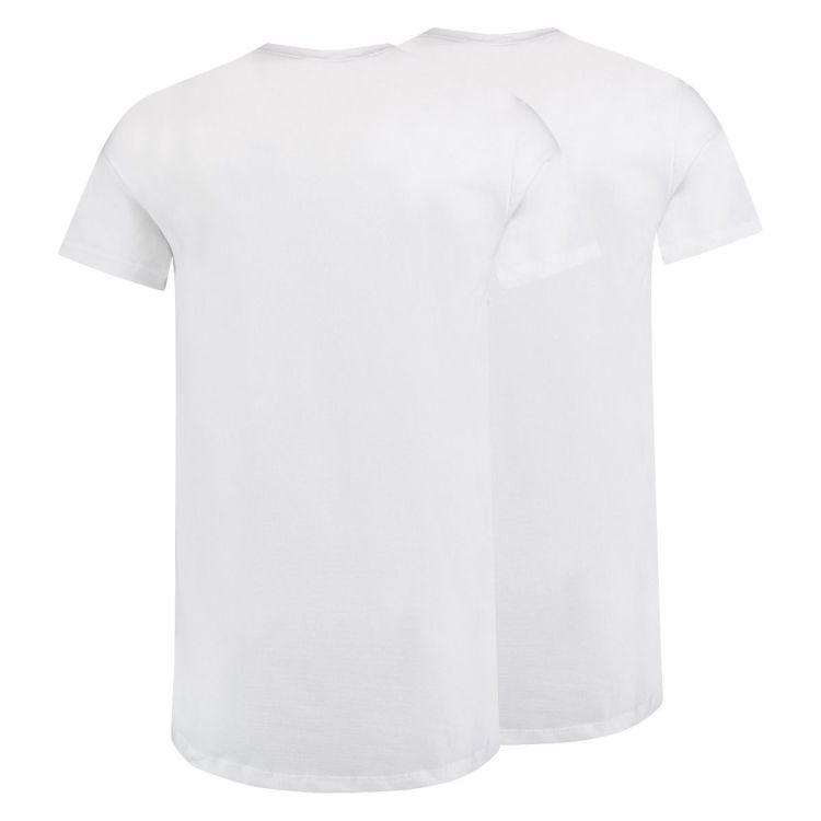 RJ Bodywear T-shirt Wit heren (AMSTERDAM 2-PACK O-NECK - BREED BOORD - 37-042-000.WHITE) - GL Sport (Sluis)
