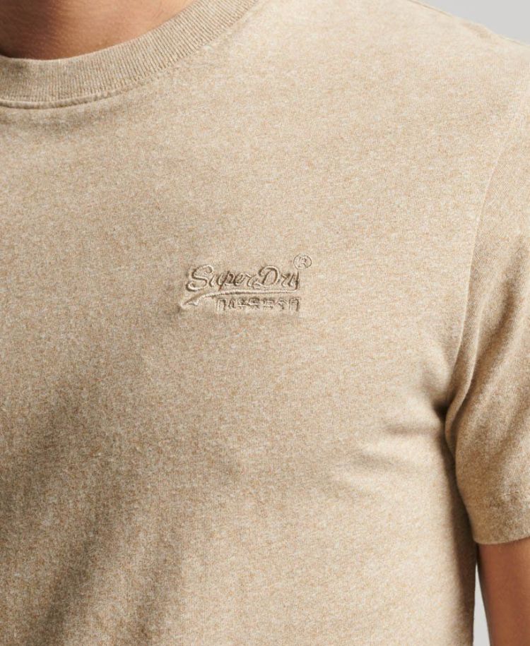 Superdry T-shirt Bruin heren (ESSENTIAL LOGO EMB TEE - M1011245A.9XE) - GL Sport (Sluis)