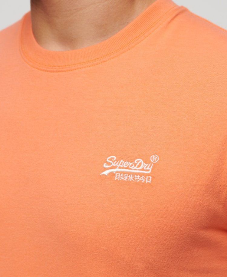 Superdry T-shirt Koraal heren (ESSENTIAL LOGO EMB TEE - M1011245A.YUG) - GL Sport (Sluis)