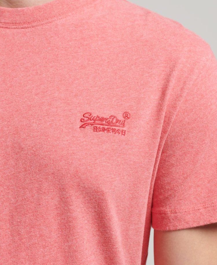 Superdry T-shirt Roze heren (ESSENTIAL LOGO EMB TEE - M1011245A.9VS) - GL Sport (Sluis)