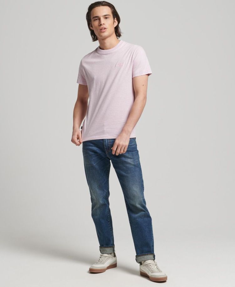 Superdry T-shirt Roze heren (VINTAGE LOGO EMB TEE - M1011245A.02R) - GL Sport (Sluis)