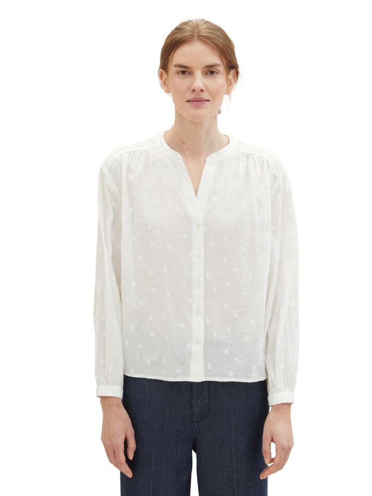 Tom Tailor Blouse Off-white dames (EMBROIDERED BLOUSE - 1040313.34793) - GL Sport (Sluis)