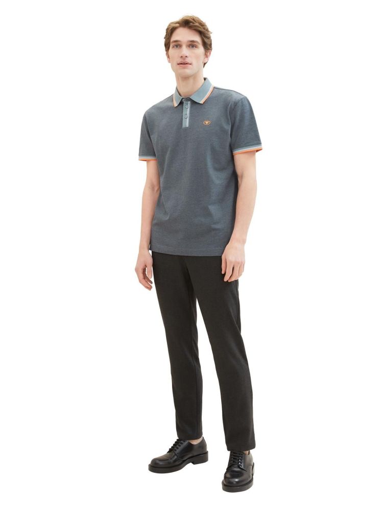 Tom Tailor Polo Blauw heren (POLO WITH DETAILED COLAR - 1040822.35198) - GL Sport (Sluis)